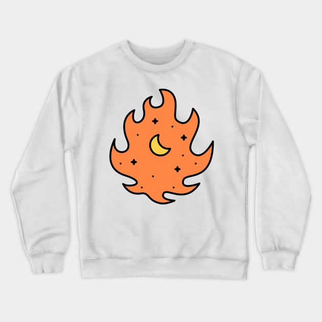 Bonfire Crewneck Sweatshirt by polkamdesign